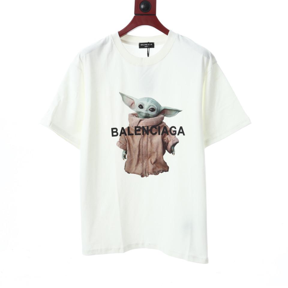 Ombord Absolut Bagvaskelse Balenciaga Baby Yoda T-shirt White – solestribe