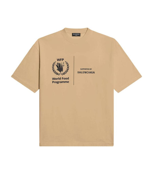 Balenciaga 20ss Wfp Charity T-shirt Khaki