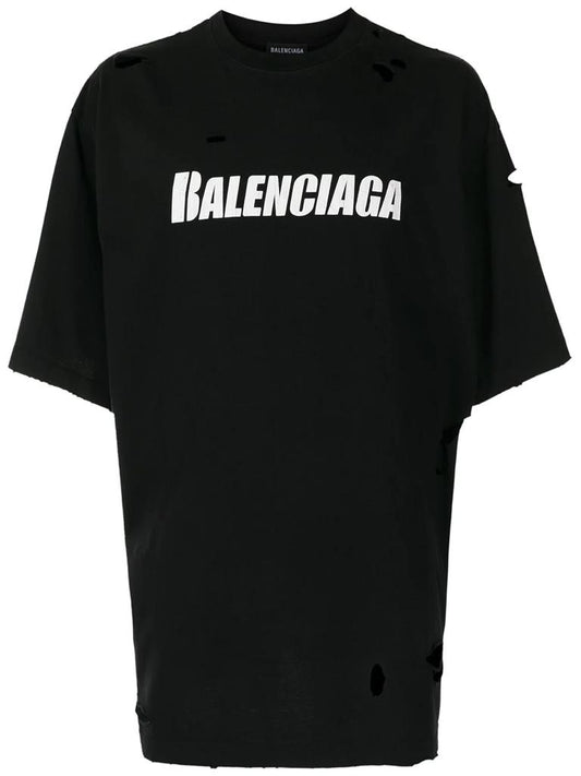 Μπλουζάκι Balenciaga Broken Style Μαύρο