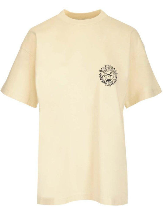 T-shirt Balenciaga me gërshërë gruri