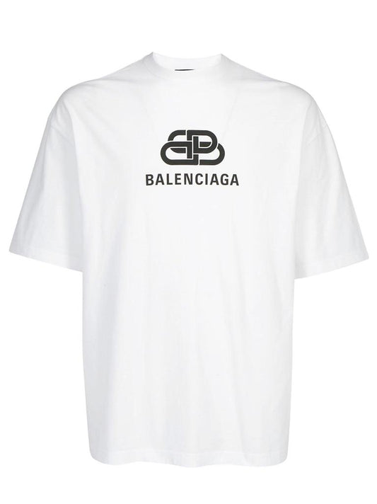 T-shirt Balenciaga BB Mozaic Bardhë