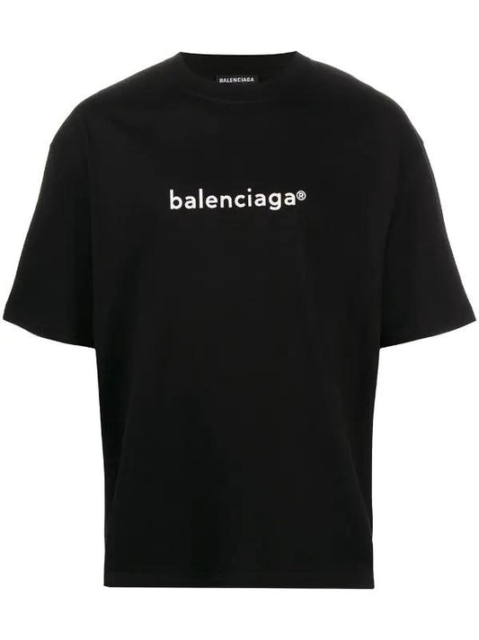 Balenciaga Logo Letrat Tee Black